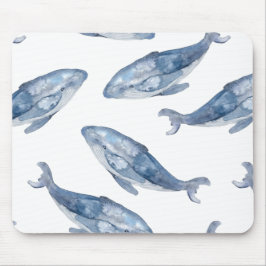 Humpbackwale in Aquarellen Mousepad