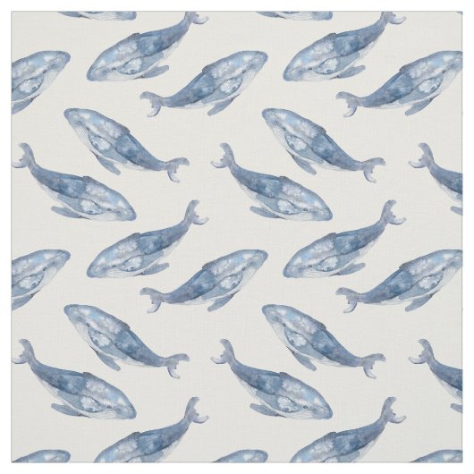 Humpbackwale in Aquarellen Stoff (Muster)