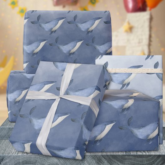 Humpbackwale unter dem Tiefseegang P Geschenkpapier