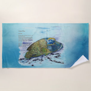 Humphead Wrasse handbemalt Print Beach Handtuch