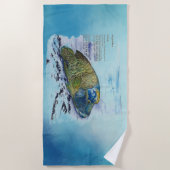 Humphead Wrasse handbemalt Print Beach Handtuch (Vorderseite)