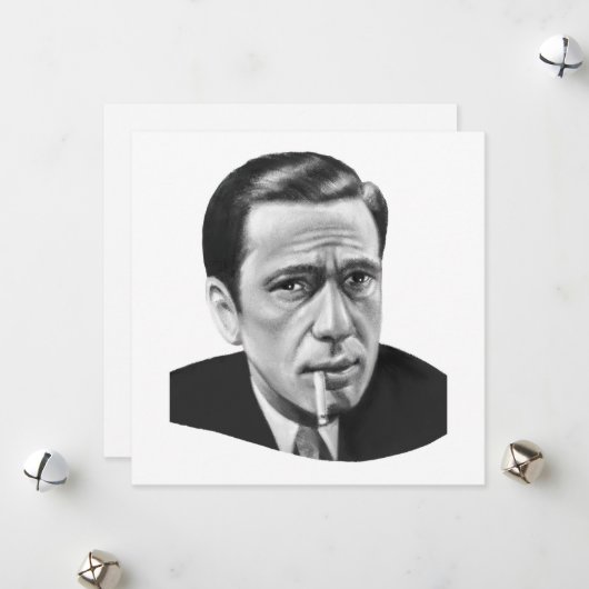Humphrey Bogart Feiertagskarte (Vorderseite/Rückseite Beispiel)