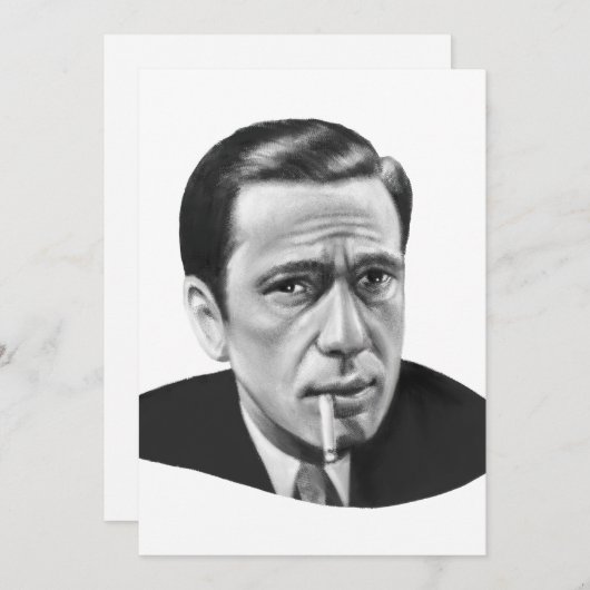 Humphrey Bogart Feiertagskarte (Vorne/Hinten)