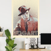 Humphrey Bogart Vector Artwork Poster (Heimbüro)