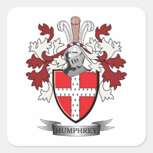 Humphrey Familienwappen-Wappen Quadratischer Aufkleber