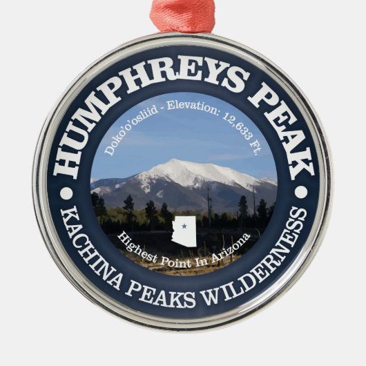 Humphrey-Peak Ornament Aus Metall (Vorne)