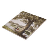 Humphrey Repton, der mit einem Theodolit Fliese (Seite)