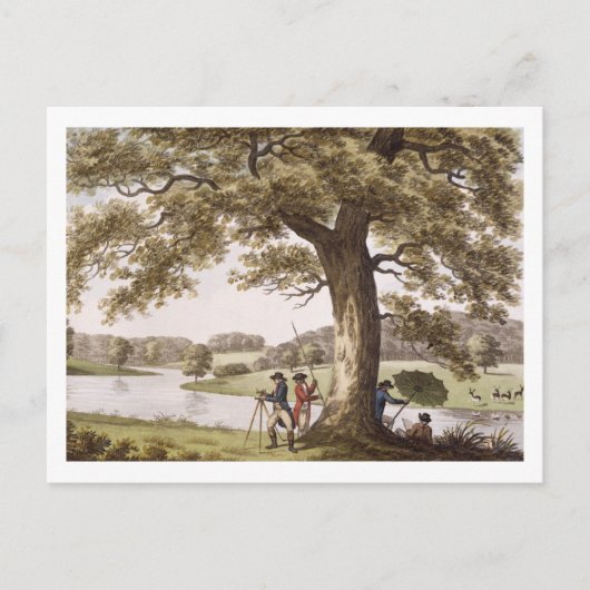 Humphrey Repton Vermessung mit einer Theodolite (C Postkarte (Vorderseite)