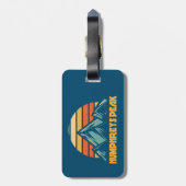 Humphreys Peak Arizona Retro Türkis Gepäckanhänger (Rückseite vertikal)