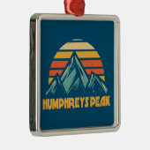Humphreys Peak Arizona Retro Türkis Ornament Aus Metall (Rechts)