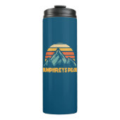 Humphreys Peak Arizona Retro Türkis Thermosbecher (Vorderseite)