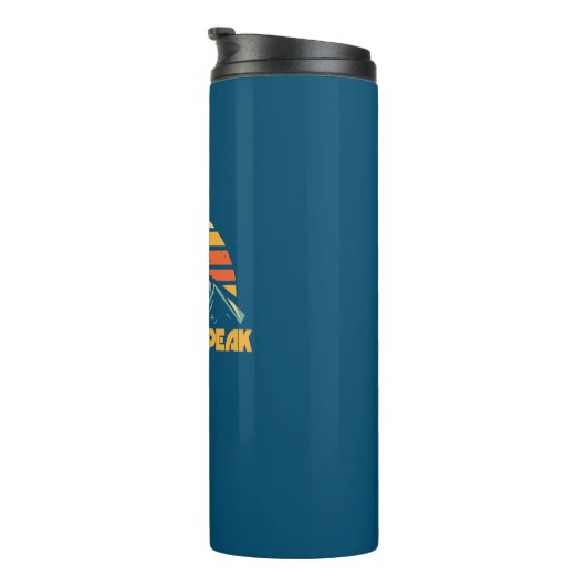 Humphreys Peak Arizona Retro Türkis Thermosbecher (Nach rechts gedreht)