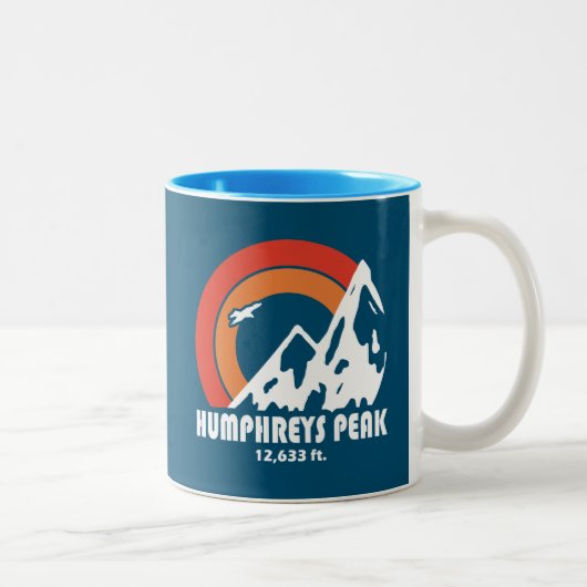 Humphreys Peak Arizona Zweifarbige Tasse (Rechts)