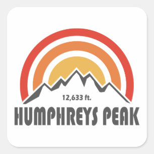 Humphreys Peak Quadratischer Aufkleber