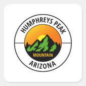 Humphreys Peak Quadratischer Aufkleber (Vorderseite)