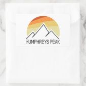 Humphreys Peak Retro Rechteckiger Aufkleber (Tasche)