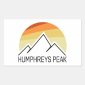 Humphreys Peak Retro Rechteckiger Aufkleber (Vorderseite)