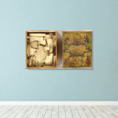 Humphries-Weltkarte Leinwanddruck (Insitu (Holzboden))