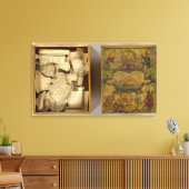 Humphries-Weltkarte Leinwanddruck (Insitu (Wohnzimmer))