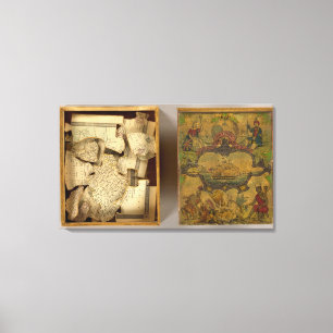 Humphries zergliederte Weltkarte Leinwanddruck