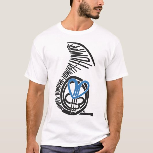 Humppa Liebe-Blau-T - Shirt (Vorderseite)
