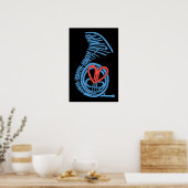 Humppa Liebe Blue2 Poster oder Print (Küche)