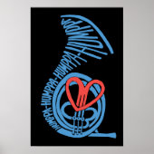 Humppa Liebe Blue2 Poster oder Print (Vorne)