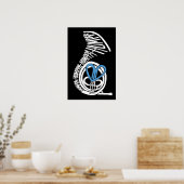 Humppa Liebe Blue Dark Poster oder Print (Küche)