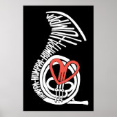 Humppa Liebe Red Dark Poster oder Print (Vorne)