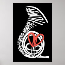 Humppa Liebe Red Dark Poster oder Print