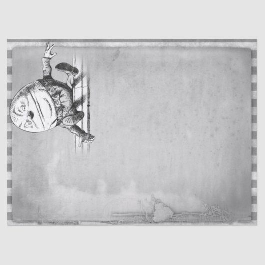 Humpty Dumpty Alice im Wunderland Decoupage Seidenpapier (Vorderseite)