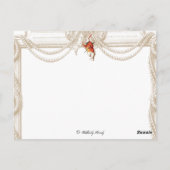 Humpty Dumpty auf blauen und weißen Streifen Postkarte (Rückseite)