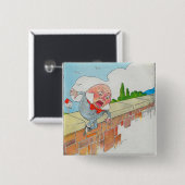 Humpty Dumpty auf Wall Mother Gänse Kinderzimmer R Button (Vorne & Hinten)