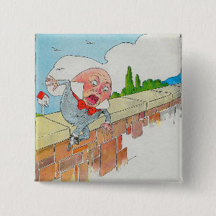 Humpty Dumpty auf Wall Mother Gänse Kinderzimmer R Button