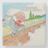 Humpty Dumpty auf Wall Mother Gänse Kinderzimmer R Steinuntersetzer (Vorderseite)