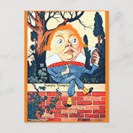 Humpty Dumpty Donald Trump hat Vintag Illustr verä Postkarte
