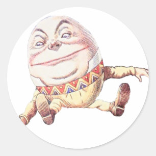 Humpty Dumpty Farbe Runder Aufkleber