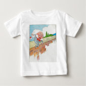 Humpty Dumpty gesessen auf einer Wand Baby T-shirt (Vorderseite)