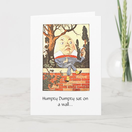 Humpty Dumpty, Gruß-Karte Karte (Vorderseite)