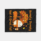 Humpty Dumpty Had A Great Fall Halloween Thanksgiv Fleecedecke (Vorderseite (Horizontal))