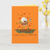 Humpty Dumpty hatte eine Great Fall Grußkarte Karte (Gelbe Blume)