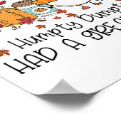 Humpty Dumpty hatte einen großen Fall Funny Egg Th Poster (Ecke)