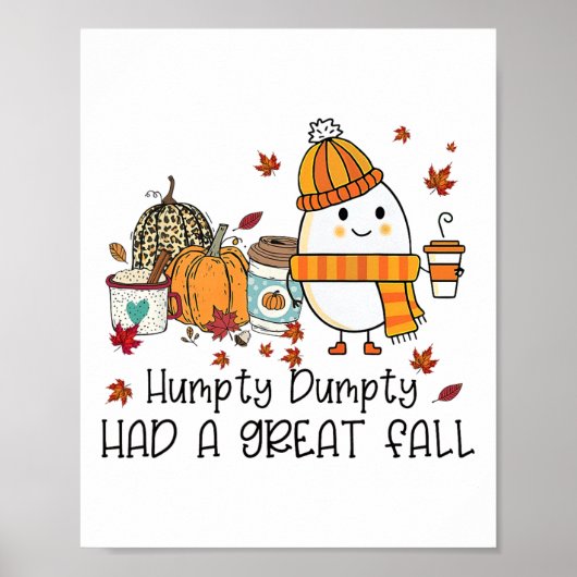 Humpty Dumpty hatte einen großen Fall Funny Egg Th Poster (Vorne)