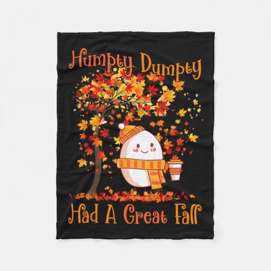 Humpty Dumpty hatte im Herbst einen großen Fall Er Fleecedecke (Vorderseite)