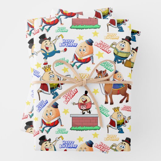 Humpty Dumpty Kindergeburtstag Party Geschenkpapier Set (Beispiel)