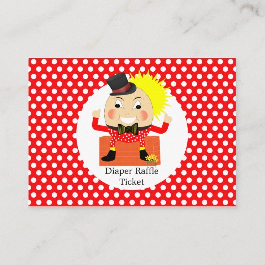 Humpty Dumpty Kinderzimmer Rhyme Baby Diaper Raffl Begleitkarte (Rückseite)