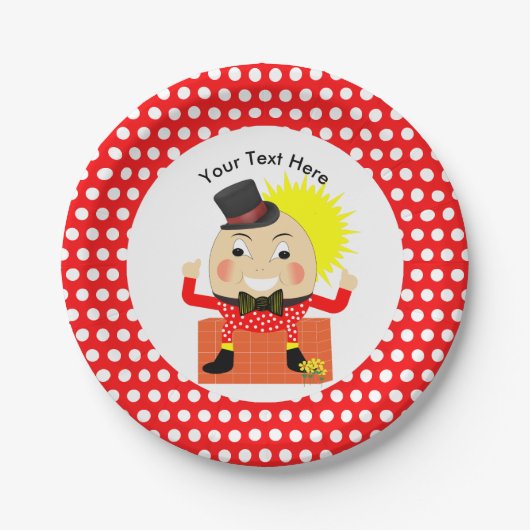 Humpty Dumpty Kinderzimmer Rhyme Niedlich Personal Pappteller (Vorderseite)