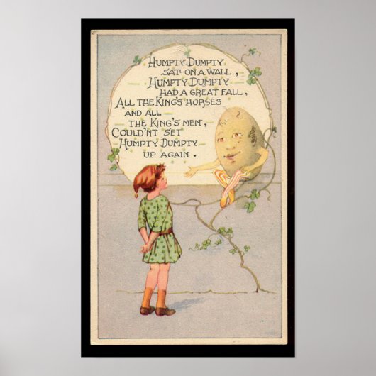 Humpty Dumpty Kinderzimmer Rhyme Poster (Vorne)