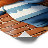 Humpty Dumpty Kinderzimmer Wasserfarbe Poster (Ecke)