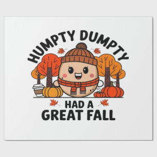 Humpty Dumpty, lustiger Erntedank Geschenkpapier